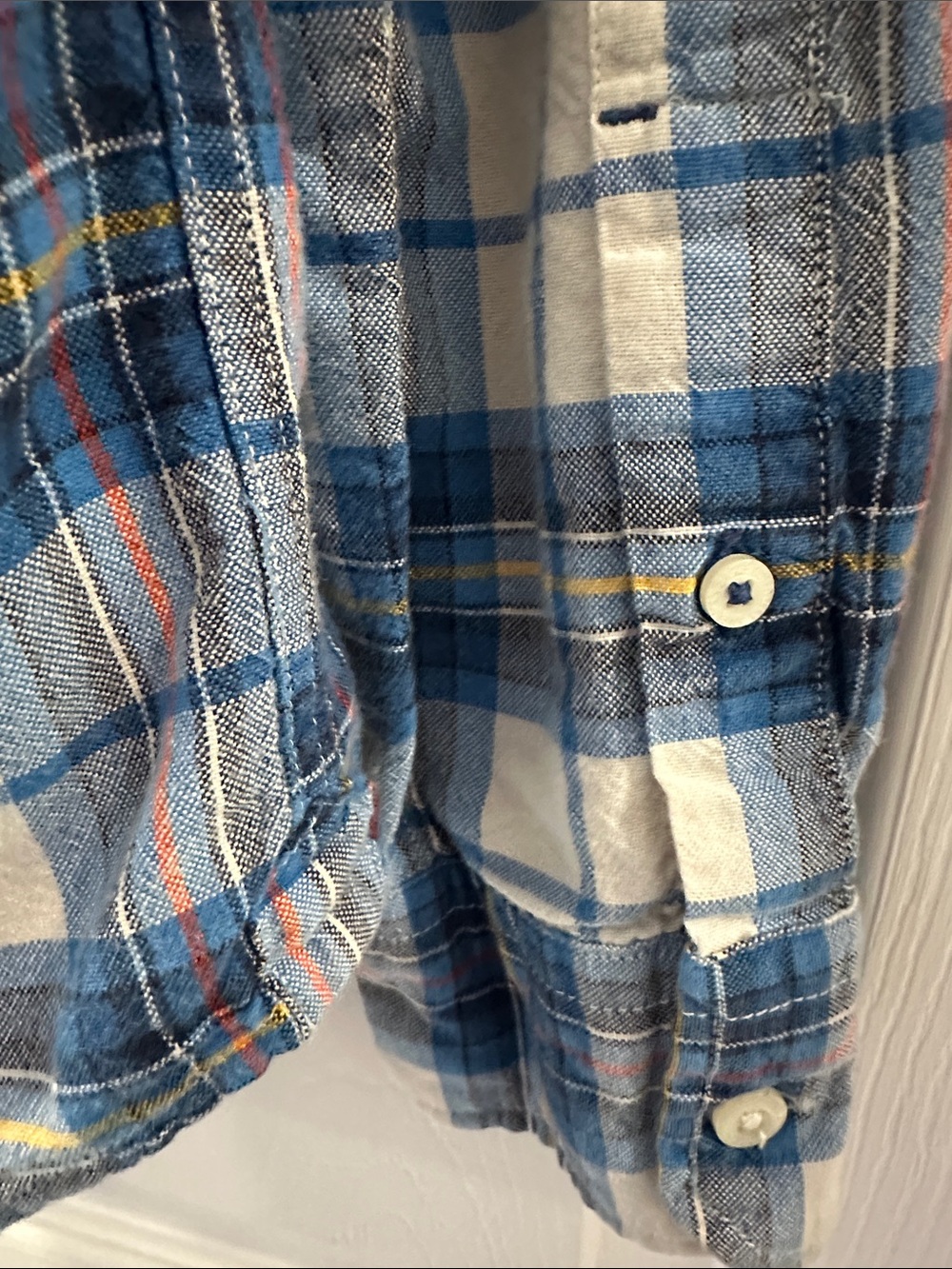 AMERICAN EAGLE Unisex Plaid Button-Down Shirt Sz S Seriously Soft Cotton Country - Picture 4 of 14